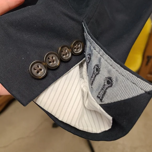 Banana Republic Blazer Size 6 Navy Blue - Picture 5 of 8